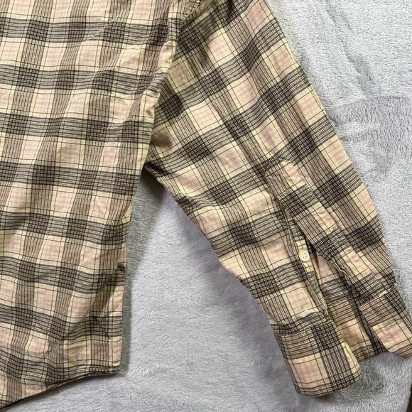 Ralph Lauren Men's Button Up Blake Shirt Size XL Brown Plaid Print 100% Cotton - Picture 10 of 13